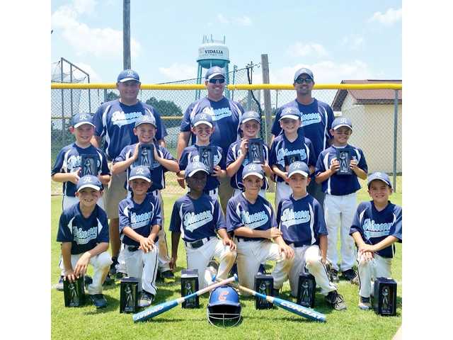 The Rincon all-stars who will take part in the state tournament in Cordele are, front row, left to right: Ryan Wells, Dru Futch, Neal Crooms, Michael Hesling, Jacob Godbee and Dawson Kelly; back row: Ayden Wilharm, Josh Ford, Mason Plantadis, Cooper Smith, Jackson Walker and Ty Cantaline.